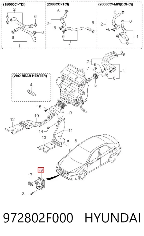 Датчик загрязнения воздуха 972802F000 Hyundai/Kia