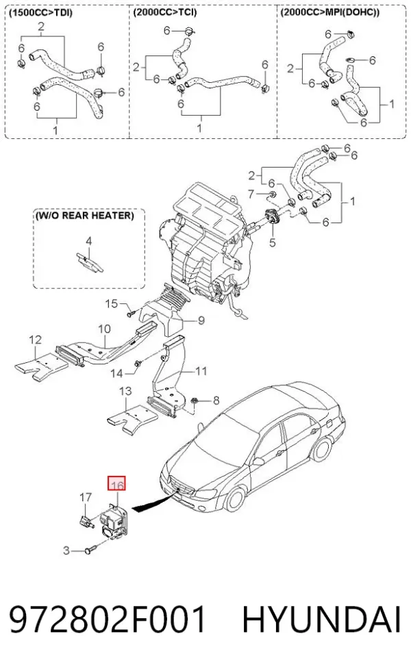 Датчик загрязнения воздуха 972802F001 Hyundai/Kia