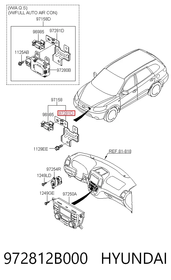  972812B000 Hyundai/Kia