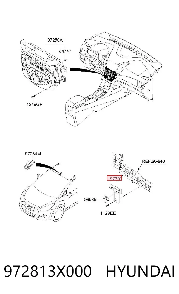  972813X000 Hyundai/Kia