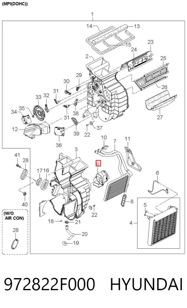  972822F000 Hyundai/Kia
