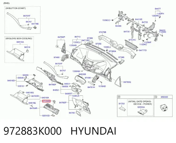  972883K000 Hyundai/Kia