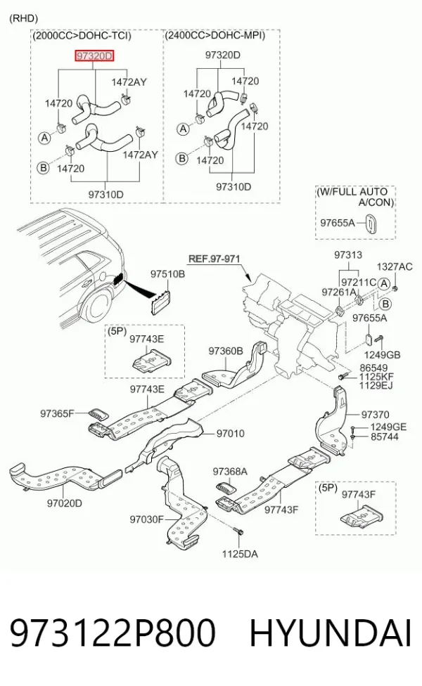  973122P800 Hyundai/Kia