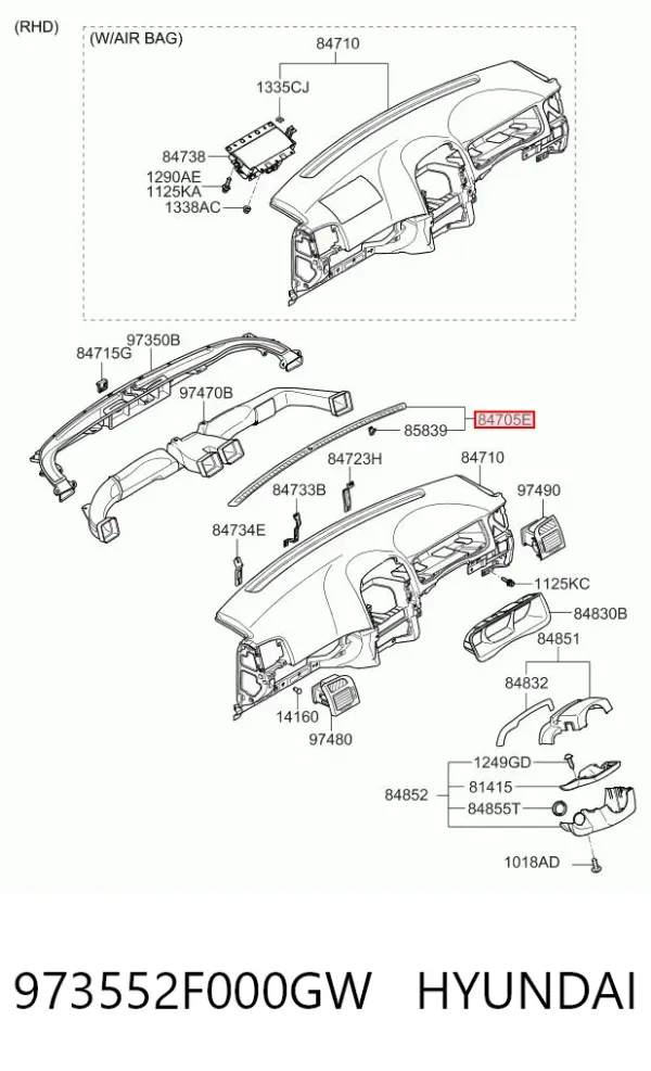  973552F000GW Hyundai/Kia