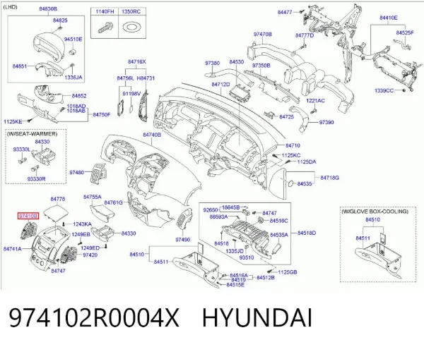  974102R0004X Hyundai/Kia