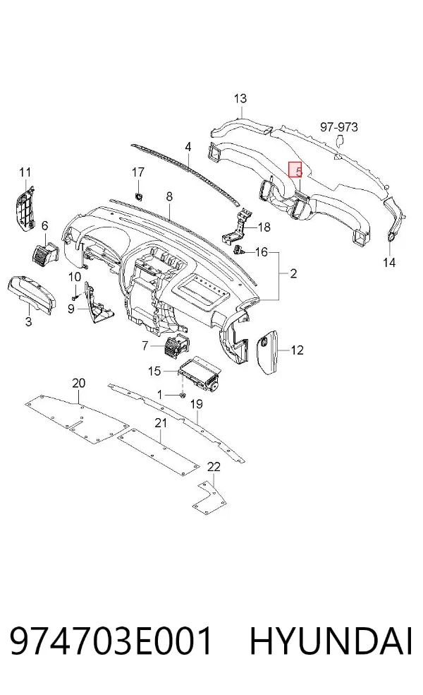  974703E001 Hyundai/Kia