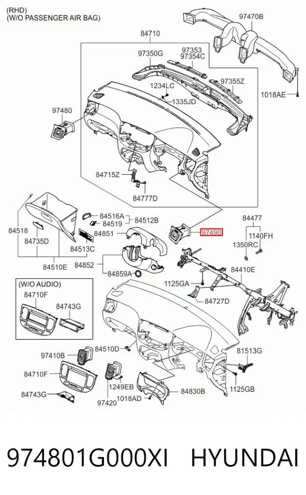  974801G000XI Hyundai/Kia