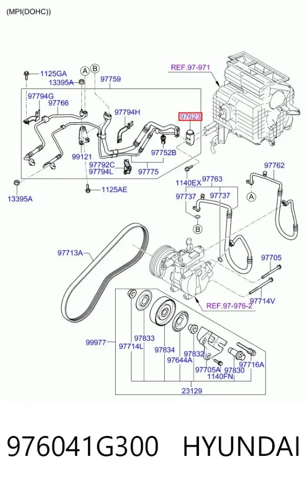 Клапан TRV кондиционера 976041G300 Hyundai/Kia