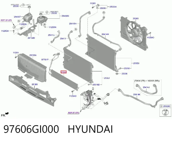 Радиатор кондиционера 97606GI000 Hyundai/Kia