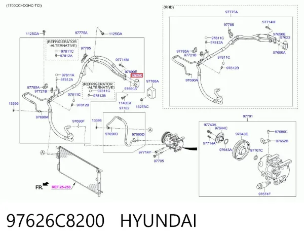 Клапан TRV кондиционера 97626C8200 Hyundai/Kia