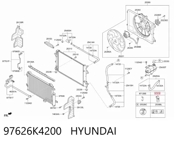 Клапан TRV кондиционера 97626K4200 Hyundai/Kia