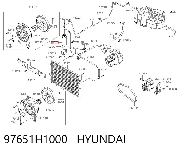 Осушитель кондиционера 97651H1000 Hyundai/Kia