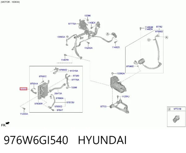 Теплообменник системы кондиционирования 976W6GI540 Hyundai/Kia