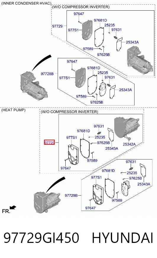 Компрессор кондиционера 97729GI450 Hyundai/Kia