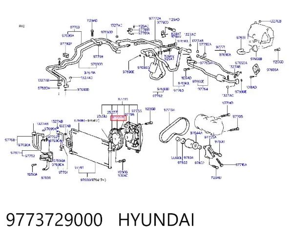 Вентилятор радиатора кондиционера 9773729000 Hyundai/Kia