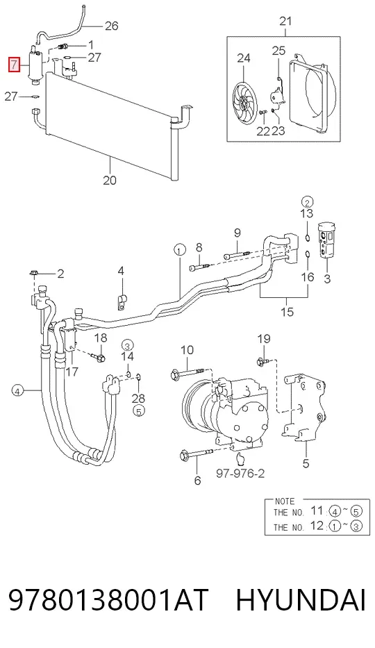 Осушитель кондиционера 9780138001AT Hyundai/Kia