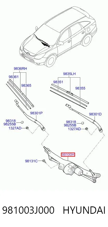 Трапеция дворников 981003J000 Hyundai/Kia