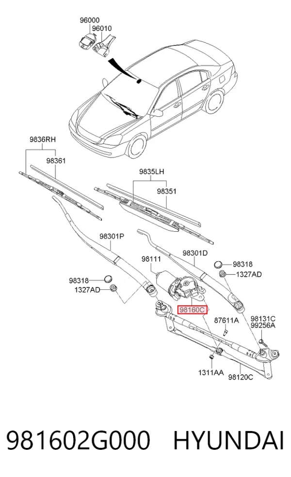  981602G000 Hyundai/Kia
