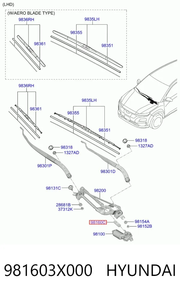 981603X000 Hyundai/Kia