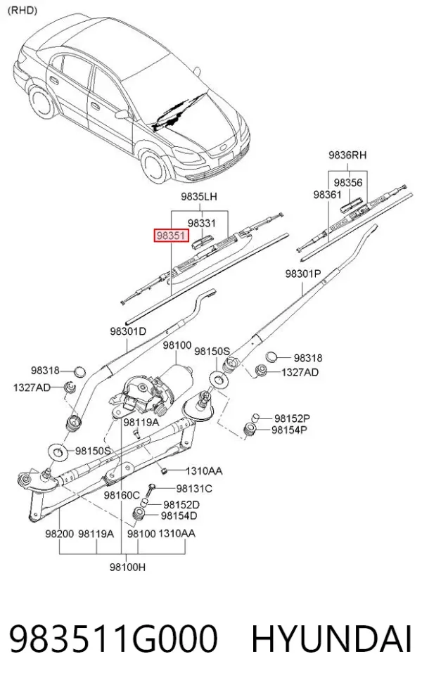 983511G000 Hyundai/Kia