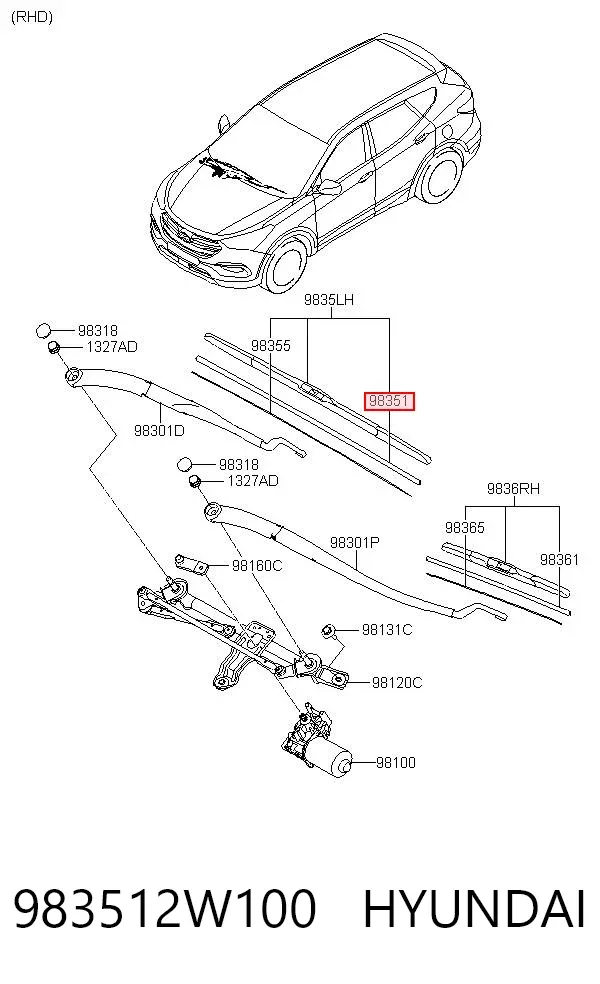  983512W100 Hyundai/Kia