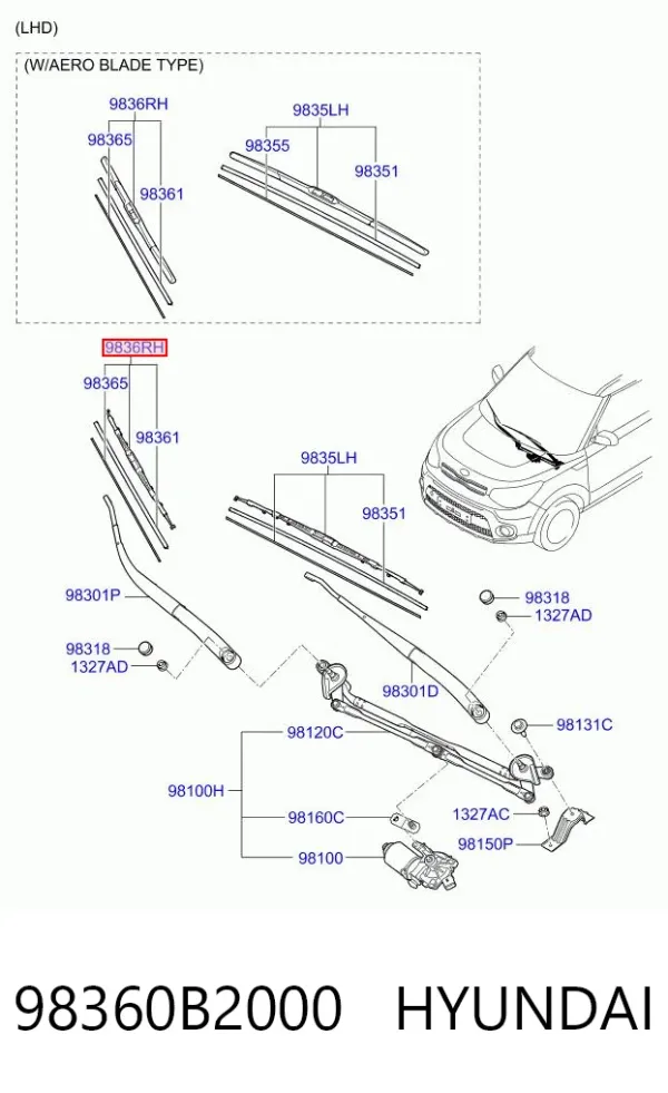  98360B2000 Hyundai/Kia