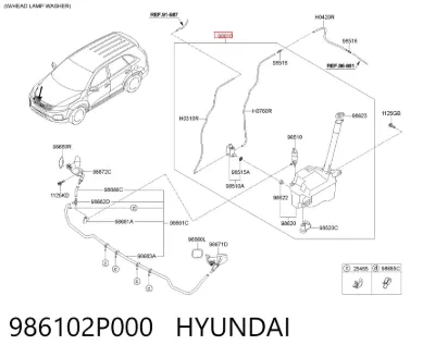Бачок омывателя стекла HYUNDAI 986102P000
