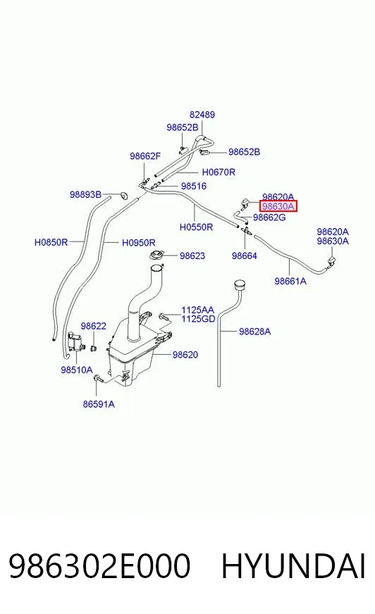 Форсунка омывателя 986302E000 Hyundai/Kia