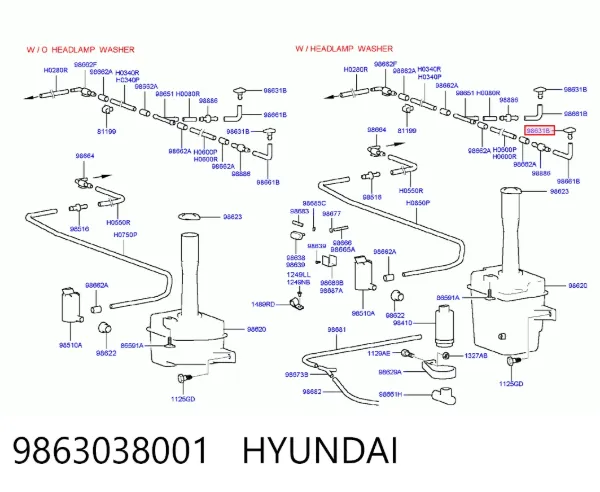 Форсунка омывателя Hyundai Sonata IV