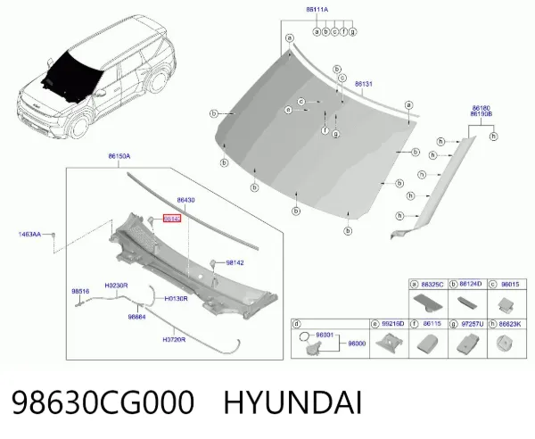 Форсунка омывателя 98630CG000 Hyundai/Kia