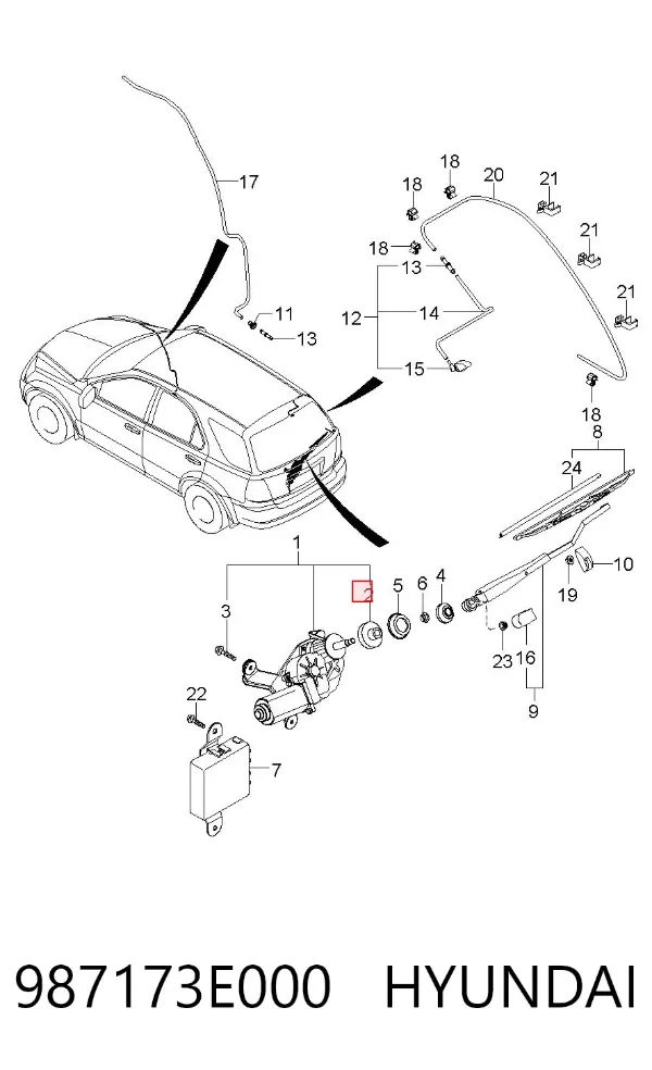  987173E000 Hyundai/Kia