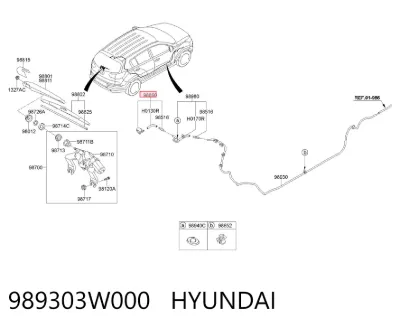 Форсунка омывателя заднего стекла HYUNDAI 989303W000