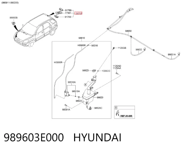  989603E000 Hyundai/Kia