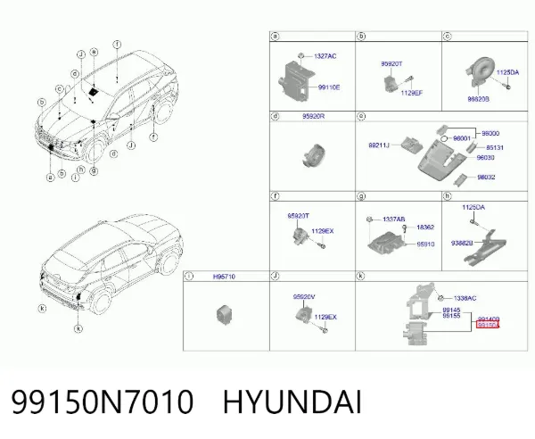 Датчик контроля мертвой зоны задний 99150N7010 Hyundai/Kia