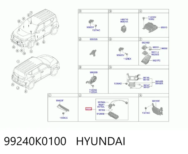 Камера заднего вида 99240K0100 Hyundai/Kia