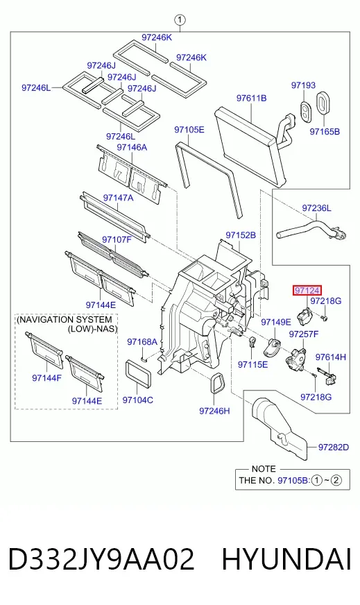 Привод заслонки печки D332JY9AA02 Hyundai/Kia