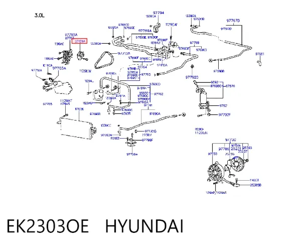 Натяжной ролик EK2303OE Hyundai/Kia