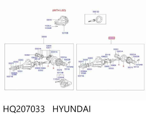 Задний редуктор Hyundai Galloper JK
