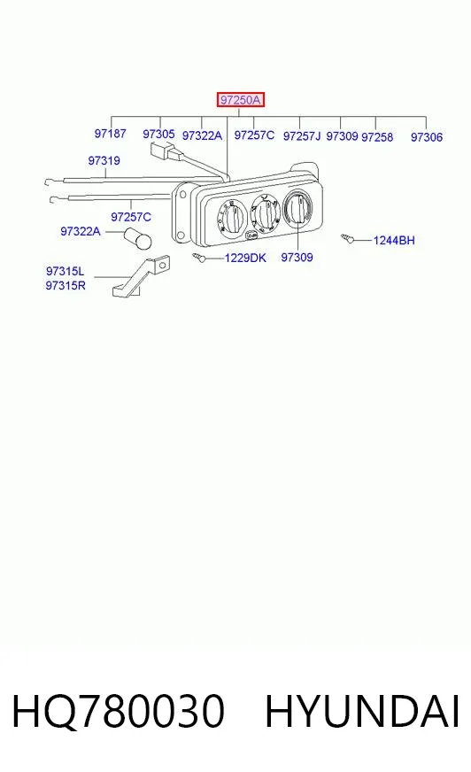 Блок управления кондиционером HQ780030 Hyundai/Kia