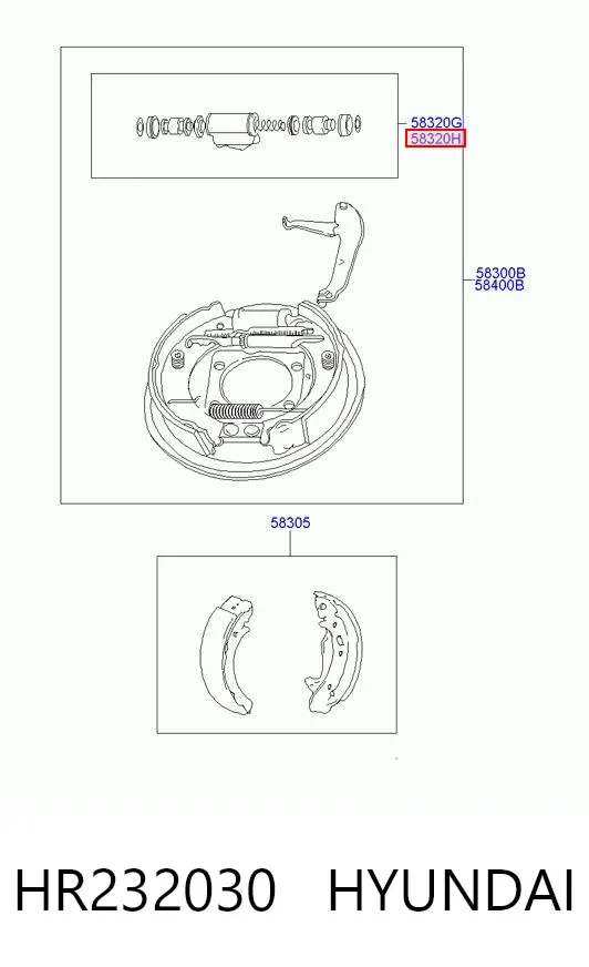 Цилиндр тормозной колесный HR232030 Hyundai/Kia