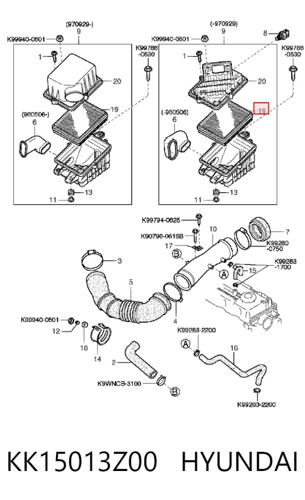 Воздушный фильтр KK15013Z00 Hyundai/Kia