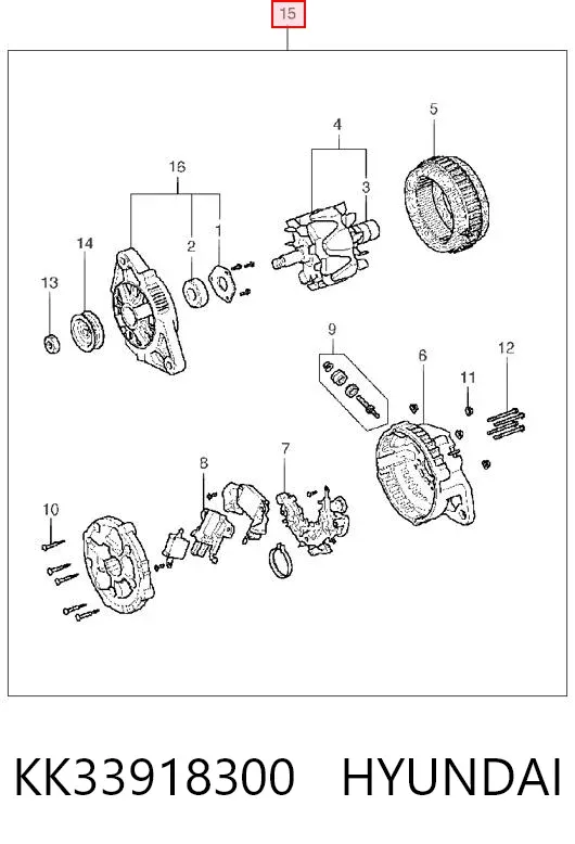 Генератор KK33918300 Hyundai/Kia