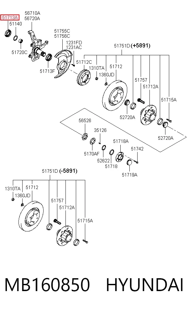 Сальник полуоси MB160850 Hyundai/Kia