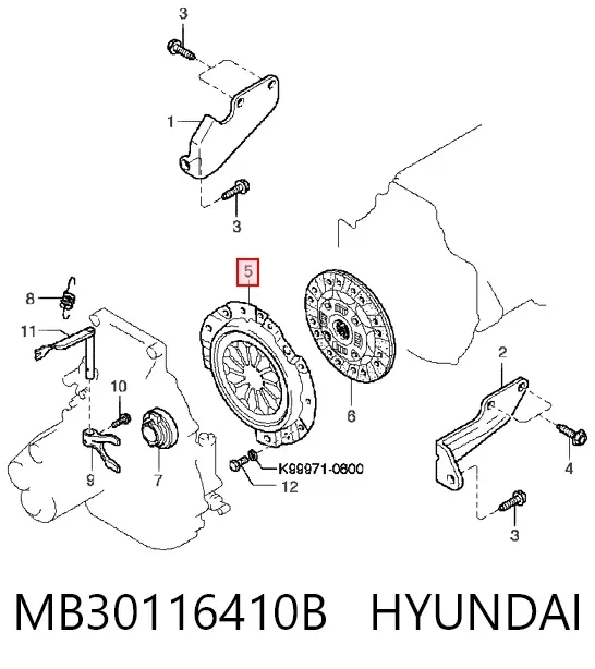Корзина сцепления MB30116410B Hyundai/Kia