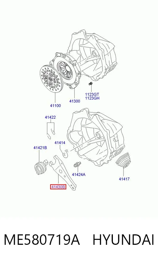 Вилка сцепления ME580719A Hyundai/Kia