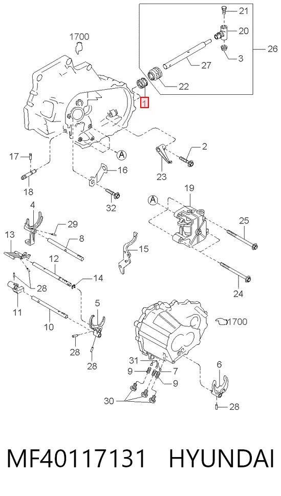 Сальник кулисы MF40117131 Hyundai/Kia