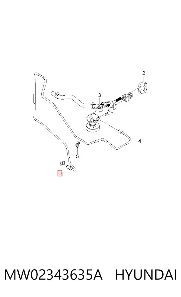 Скоба крепления тормозного шланга MW02343635A Hyundai/Kia