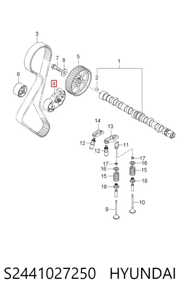 Натяжитель ремня ГРМ S2441027250 Hyundai/Kia