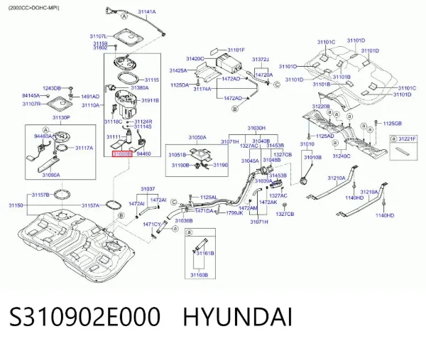 Сетка бензонасоса S310902E000 Hyundai/Kia
