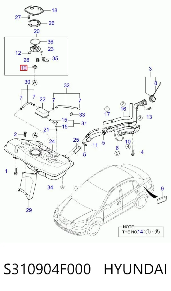 Сетка бензонасоса S310904F000 Hyundai/Kia